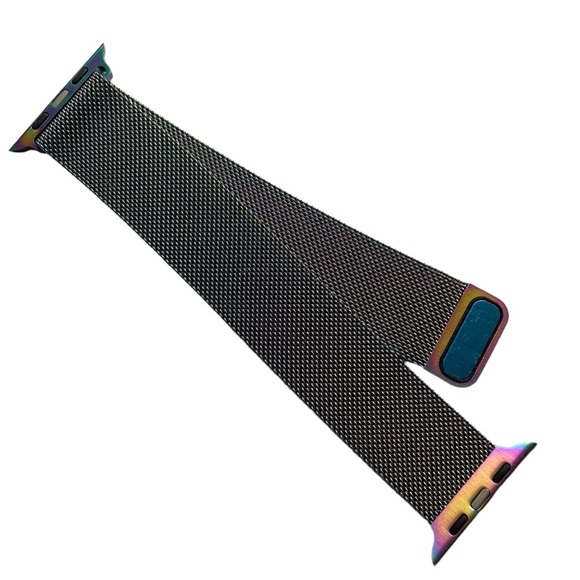 NEW Rainbow Iridescent Stainless Steel Apple Watch Band 42/44/45/49mm - Picture 5 of 9